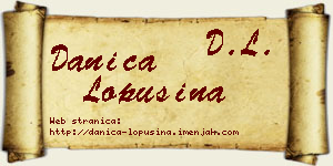 Danica Lopušina vizit kartica